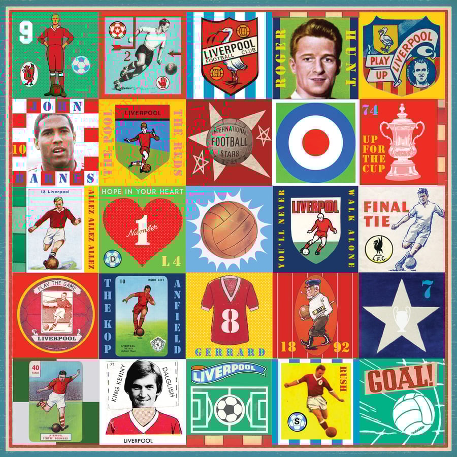 Liverpool Pop Art Football Print