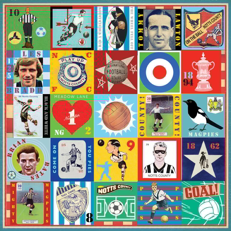 Notts County Pop Art Football Print