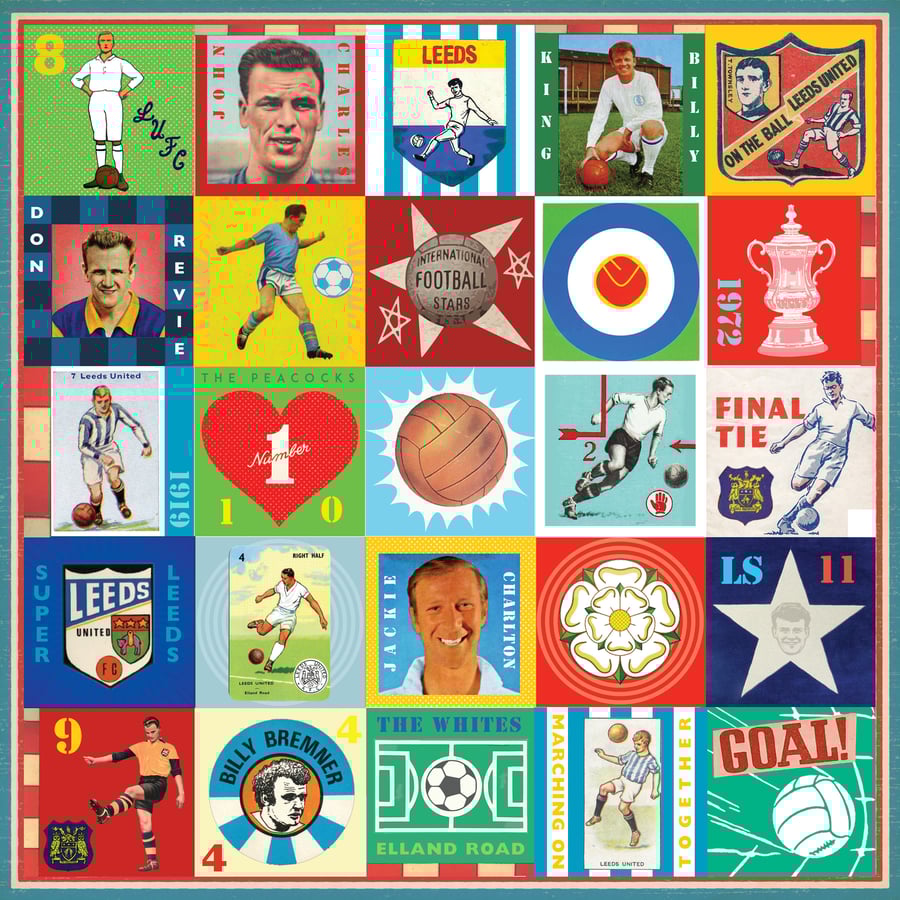 Leeds United Pop Art Football Print