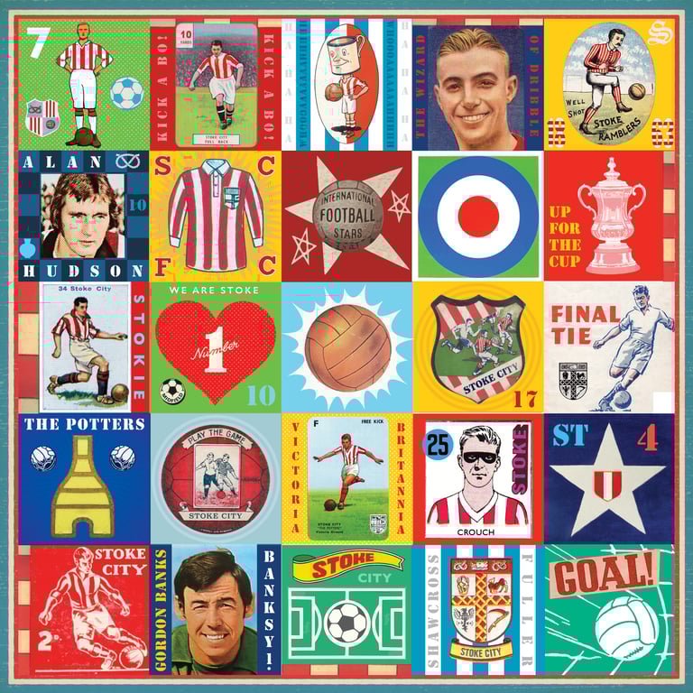 Stoke City Pop Art Football Print