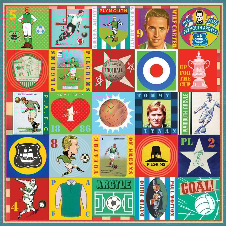 Plymouth Argyle Pop Art Football Print