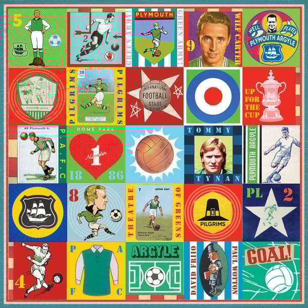 Plymouth Argyle Pop Art Football Print