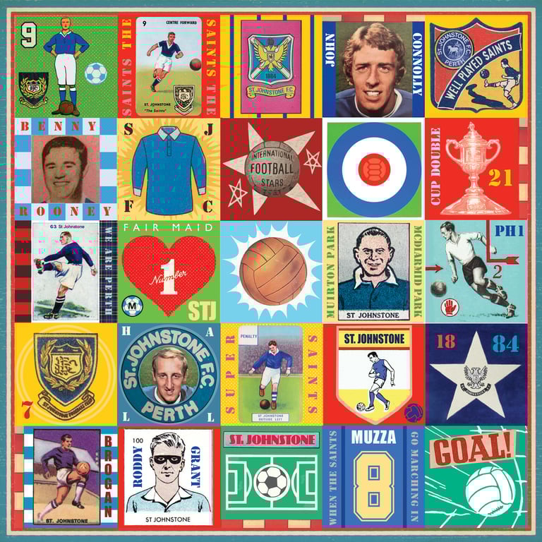 St Johnstone Pop Art Football Print