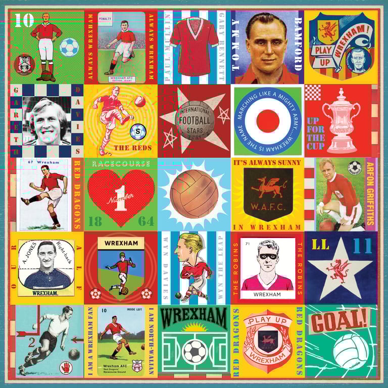 Wrexham Pop Art Football Print