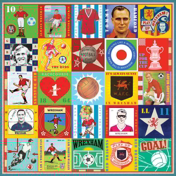 Wrexham Pop Art Football Print