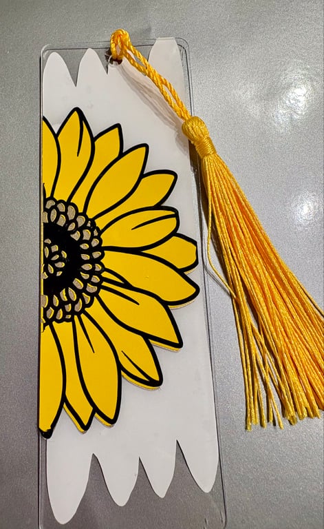 Sunflower Acrylic  Bookmark  
