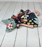 Pretty Floral Cat Art Doll Blue - Image 9