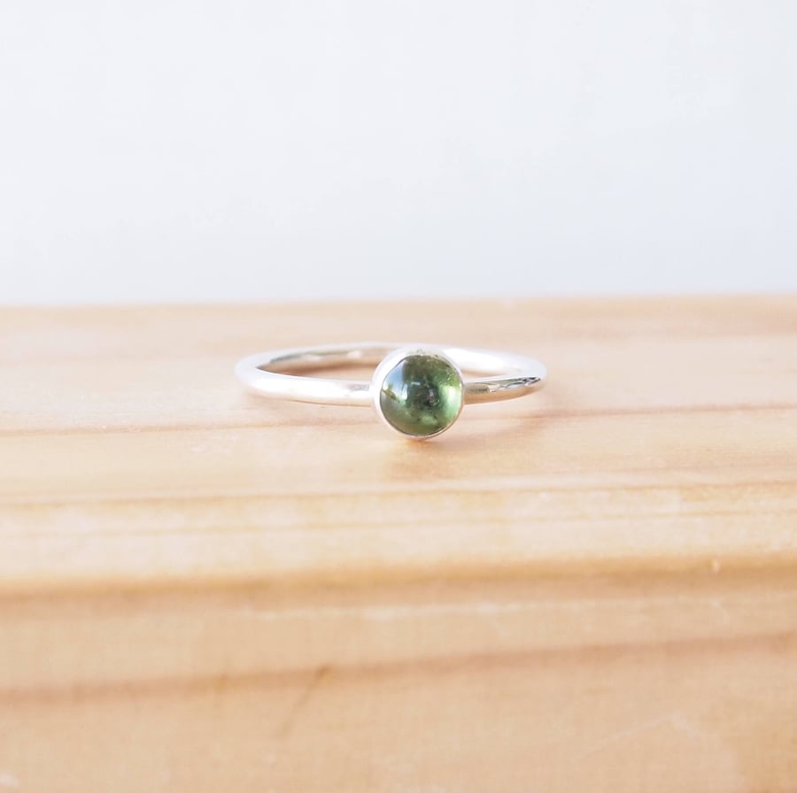 Green Tourmaline Ring