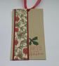 CHRISTMAS GIFT tags ( set of 4) .Winter .Holly . Botanical .Traditional. - Image 3