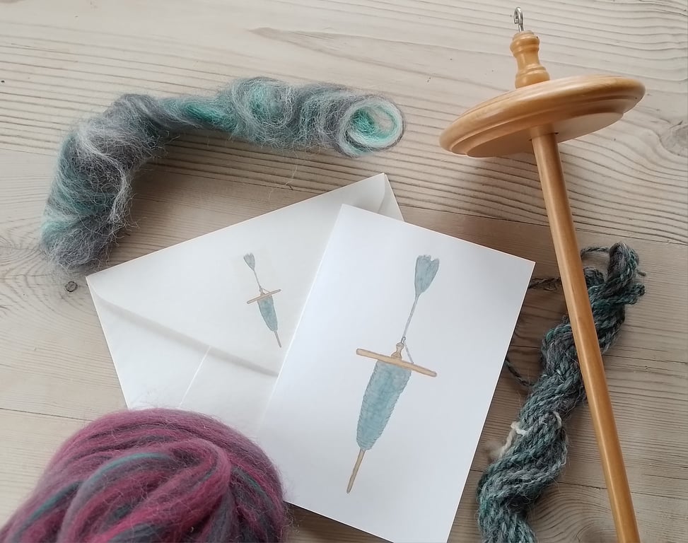Greetings Card with Original Spindle Design