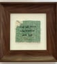 'Not all those who wander are lost' Hand embroidered vintage quilt art