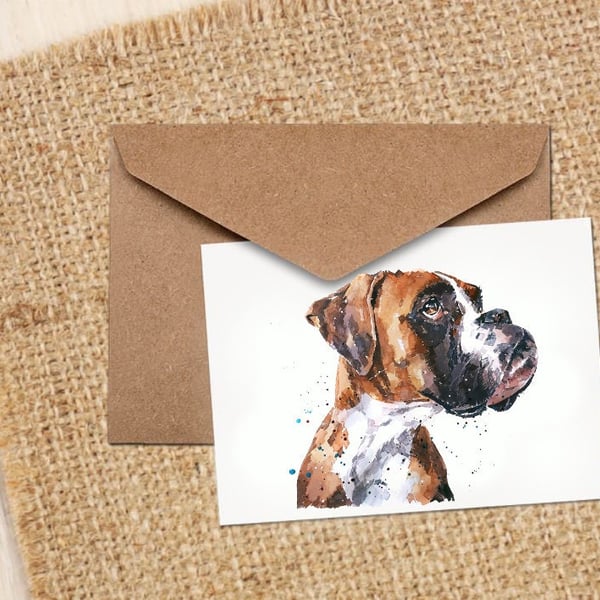Boxer Dog GreetingNote Card.Boxer Dog cards,Boxer Dognote cards, Boxer Dog greet