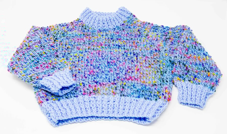 Chunky Child's Jumper with Rainbow Flecks  4 - 5 years