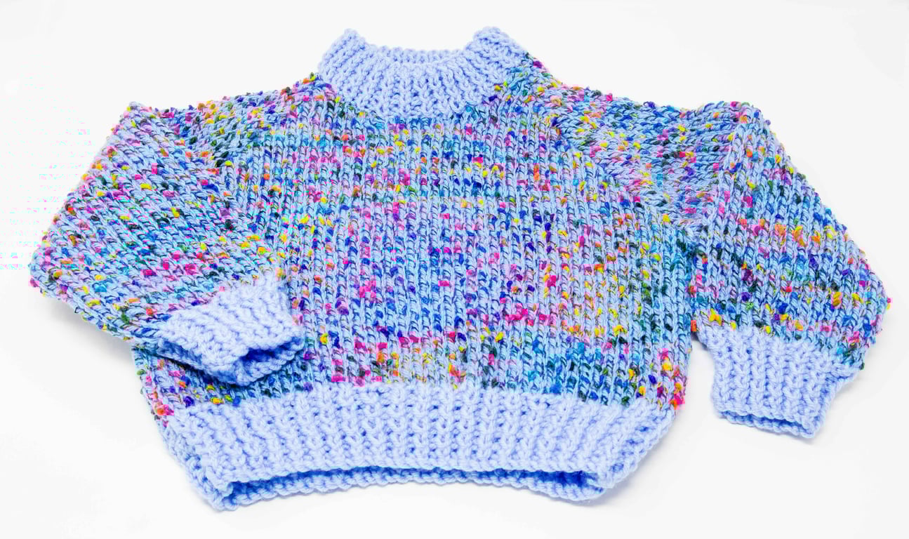 Chunky Child's Jumper with Rainbow Flecks  4 - 5 years