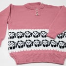 Child's Pink Panda Jumper  5 - 6 years