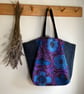 Vintage Fabric Prince of Quince and denim Beach bag tote bag