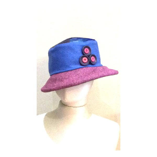 Helen - Wool Bucket Hat Lilac & Violet
