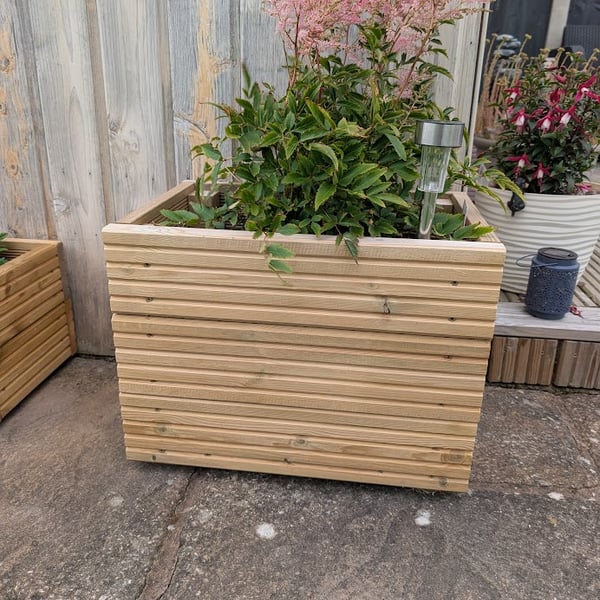 Reclaimed Wood Garden Planter - Decking Board Planter, Pressure Treated