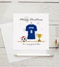 Personalised Football Christmas Card with any team,name and number. - Image 3