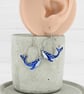 Titanium ear wire - Blue whale dangle earrings - Unique - Statement - Acrylic - Image 2