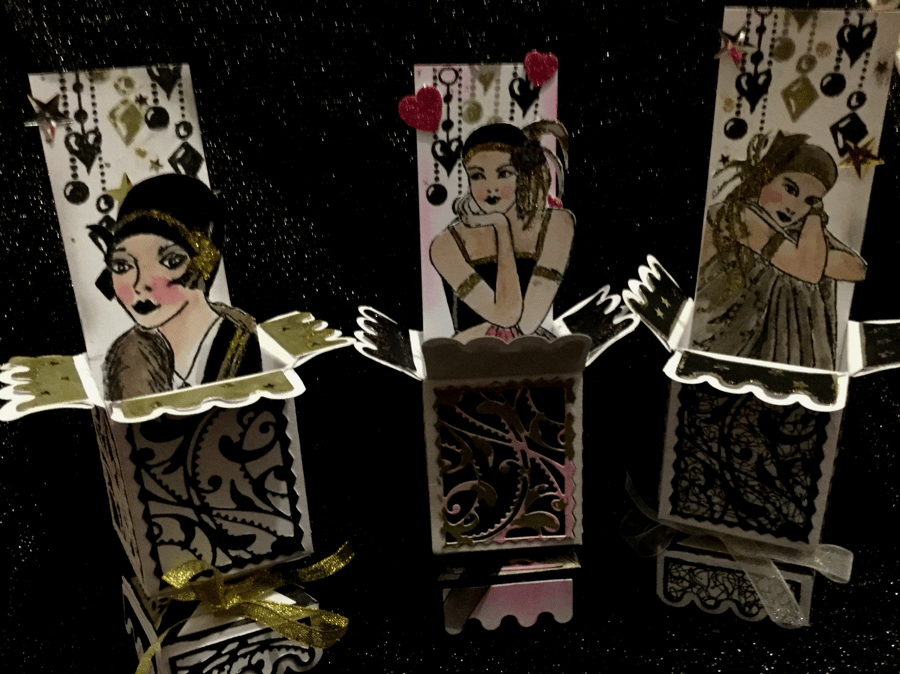Handmade Luxury Art Deco Pop-Up Cards Set of 3