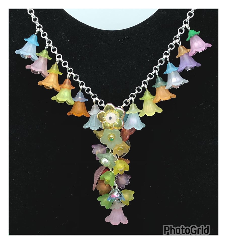 SALE One of a Kind  Lucite Flower  Lucite flowers, lanyard necklace