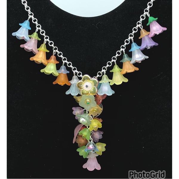 SALE One of a Kind  Lucite Flower  Lucite flowers, lanyard necklace