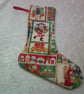 7.5 inch Christmas Themed Squares Stocking - Image 1