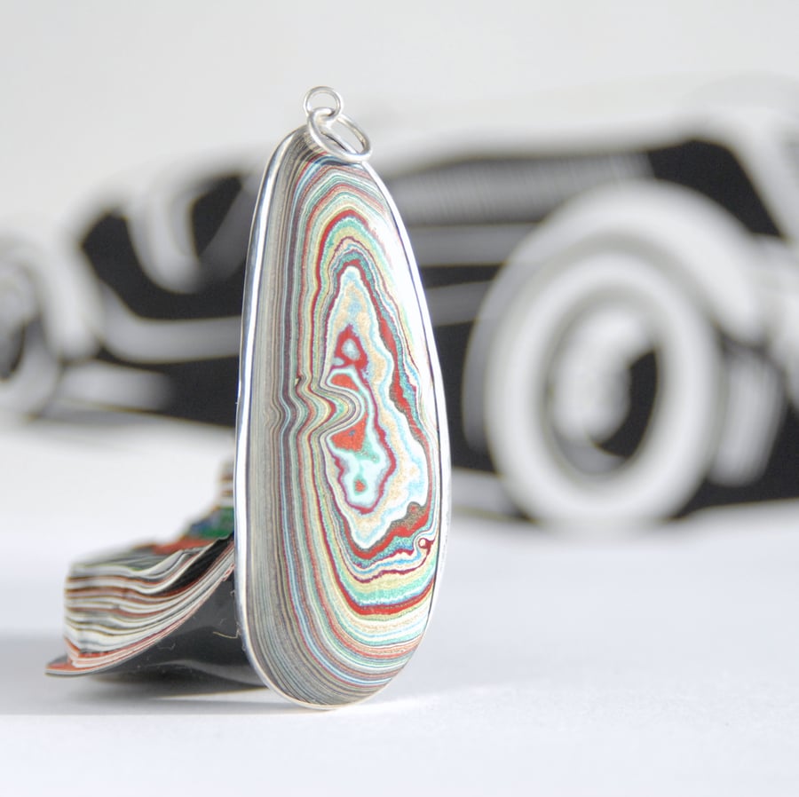 Late 60's Mustang Fordite pendant