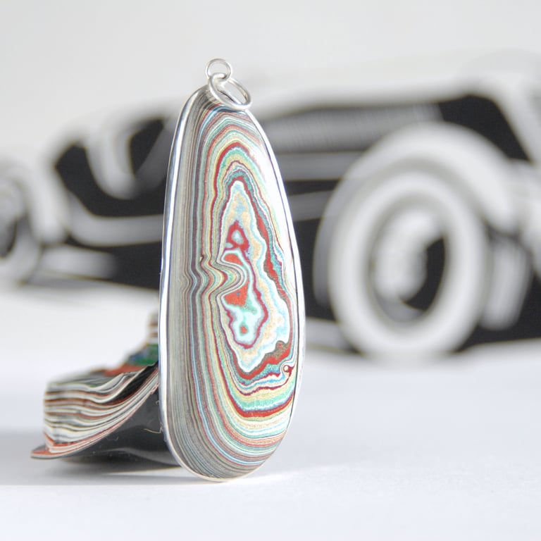 Late 60's Mustang Fordite pendant