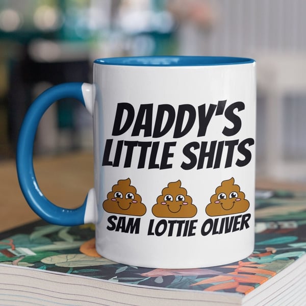 Dad's Gift Personalised Daddy's Little Shi.. Mug Funny Present for Dad Birthday 