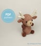PATTERN: crochet reindeer pattern - amigurumi reindeer pattern - deer 