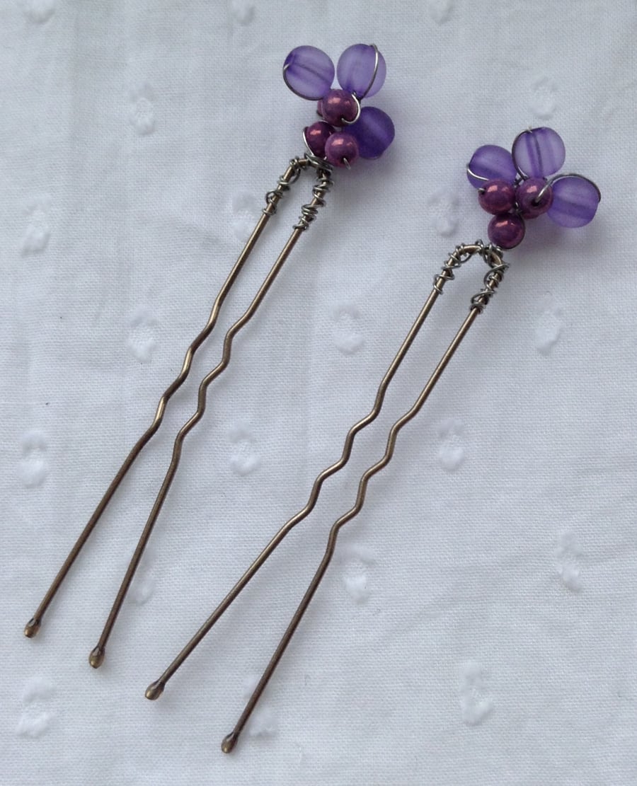 Purple Hair Pins