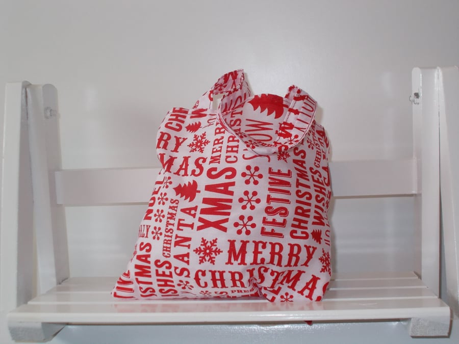Mini Christmas present bag.