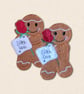 With Love Gingerbread Character - Cute Rose Hanging Decor