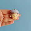 Dottie Dollie Pin Brooch - Rose with a Pale Blue Beret