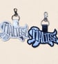 Maltese Keyring - Dog Silhouette Word Art Accessory