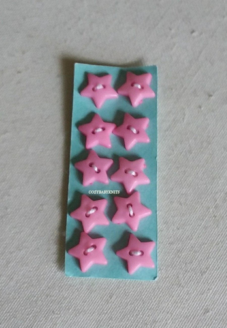 Pale pink star buttons