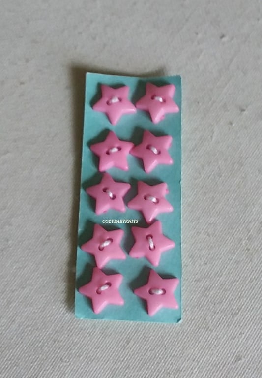 Pale pink star buttons
