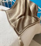 Ombré Square Crocheted Blanket with Tassels