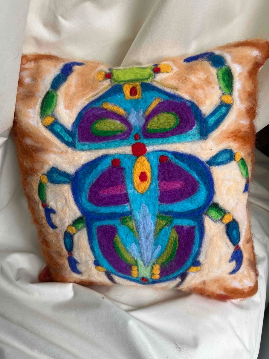 Scarab cushion - stuffing included