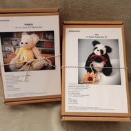Set of 2 mohair bear making kits, teddy bear sewing kit, Special offer price