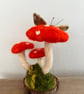 Needle felted butterfly and toadstool indoor decoration  - Image 4