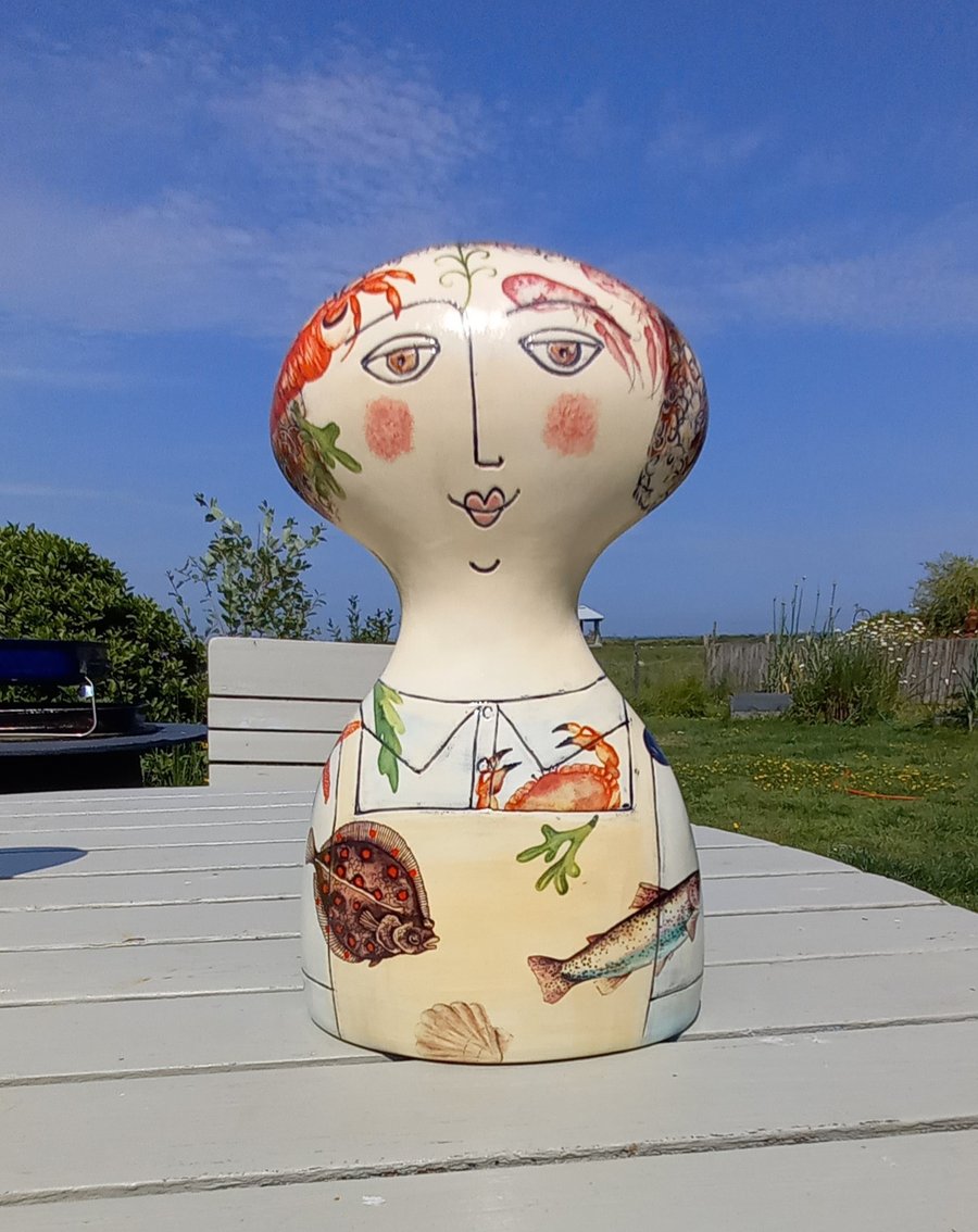 Figurative ceramic vase 