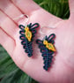 Macrame Fern & Leaf Earrings  - Image 1