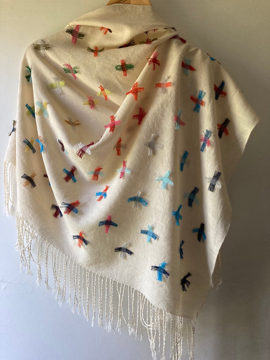 Staithes Festival Handwoven Cotton Square Wrap