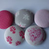Tilda Sweet Christmas Button Magnets set of 5 in gift tin