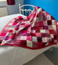 OOAK Knitted Lined Patchwork Blanket - Image 3