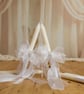 Set of 2 White Beeswax Ceremony Collection Handmade Tall Taper Candles - Image 1