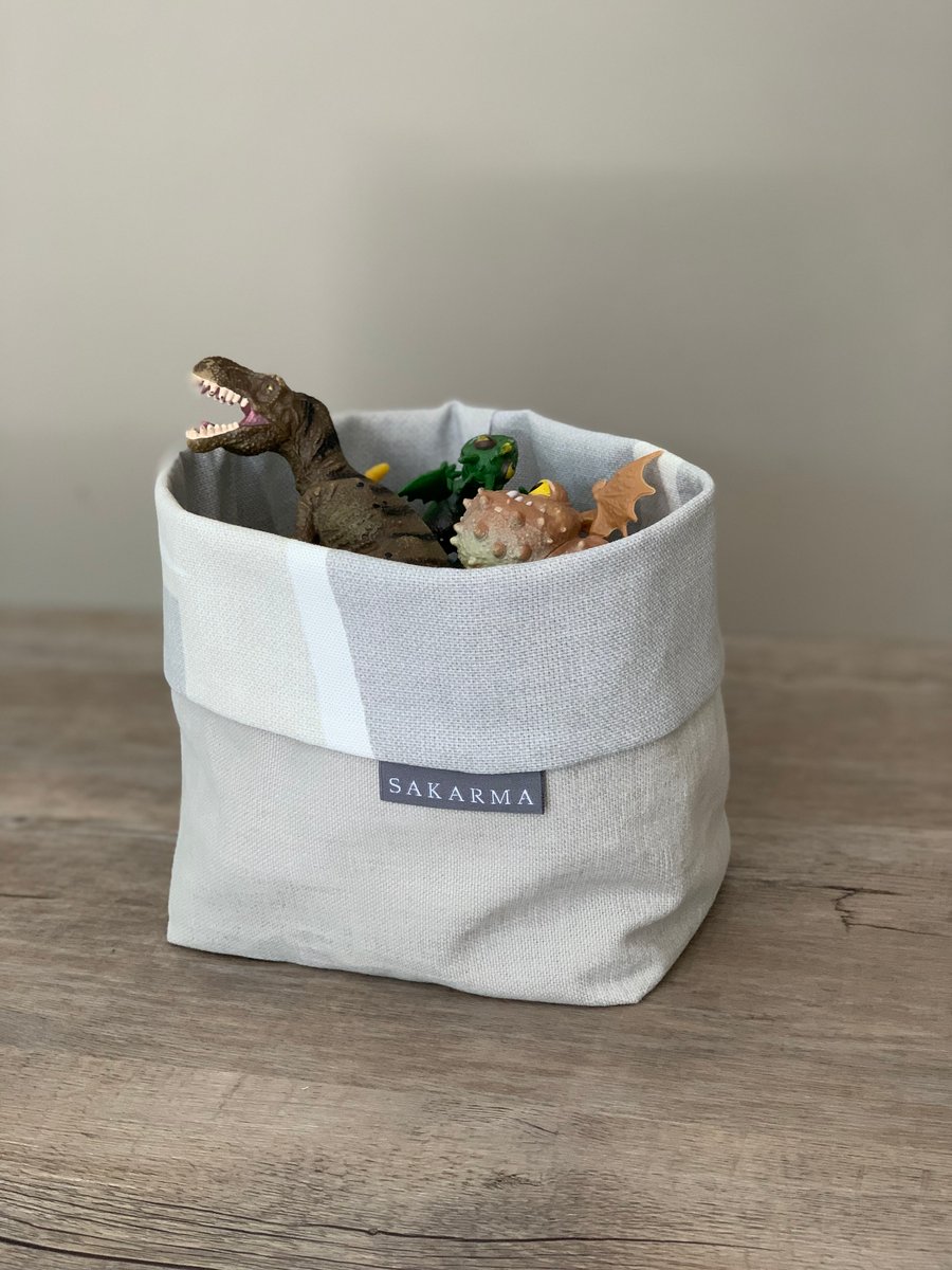 Fabric Storage Bag - Grey 